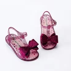 Sandália Infantil Menina Bebe Com Laço Sandalia Leve Infantil Baby