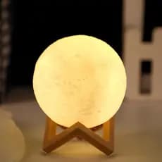 Luminária Lua Cheia 3D Sem Fio Decorativa Criativa Presente Perfeito