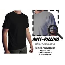 Camiseta Masculina Malha Fria Não Amassa PV Anti-Pilling Não Encolhe JR Confecções
