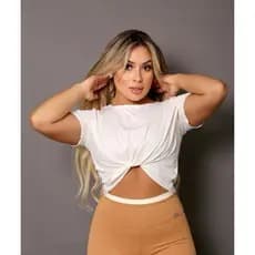 Cropped Fitness Dry Fit Nozinho Poliamida