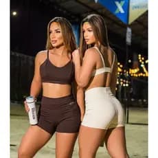 Conjunto Shorts Beach Martina Canelado Rota D’agua 36-38