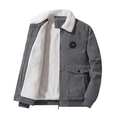 Masculino De Lã De Inverno Casacos Grossos Quentes Homens Moda Gola De Pele De Veludo Outwear Casaco Militar Ocasional