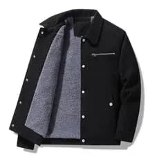 Masculino Inverno Velo Quente Grosso Jaquetas Gola De Pele Veludo Militar Casaco Casual