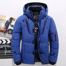 Jaqueta Masculina Quente Com Capuz Grosso Puffer Casual De Alta Qualidade Casaco Térmico Parka De Inverno
