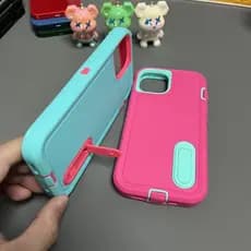 Caixa De Borracha Espessada 3 Em 1 Para Samsung Galaxy A56 A36 A15 A54 A14 A53 S26 S25 S24 S23 S22 Ultra Plus Suporte