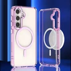 Lente Metálica Samsung Galaxy A55 A14 A15 A34 A54 A56 A24 A26 A35 S24 S23 Ultra Plus FE Transparente Magnetic Phone case
