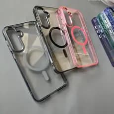Capa De Telefone Rígida Acrílica Resistente A Amarelo Para Samsung Galaxy S24 Ultra A16 A55 A35 S22 S23 Plus FE A16 A56
