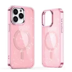 Samsung Galaxy S25 Ultra S25 Plus Magnético Carregamento Sem Fio Glitter Capa Acrílica Dura Brilhante À Prova De Choque