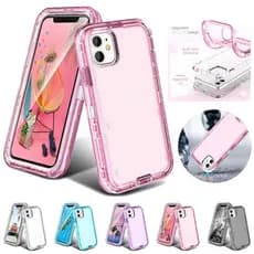 3 Em 1 Capa De Telefone Grossa Para S25 S24 S23 S22 S21 S20 Ultrta S10 S9 Plus Transparente Defender Armadura À Prova De