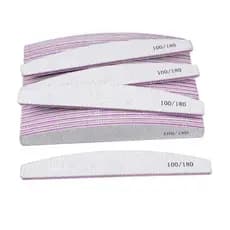 Kit 20 Lixas de Unha Bumerangue Lavável Boomerang Banana Alongamento Gel Fibra