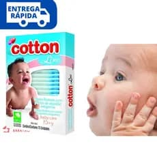 Cotonete para Bebê Infantil Hastes Flexíveis 75 unidades