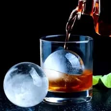 Forma De Gelo Redonda Esférica Grande Bola Esfera Bebida Whisky Bar
