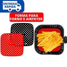 Kit 2 Tapete Protetor para Airfryer Fritadeira de Silicone