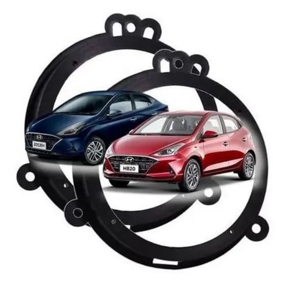 Aro Suporte Adaptador Som Automotivo Alto falante Hyundai HB-20 ETIOS , COROLLA , CRETA