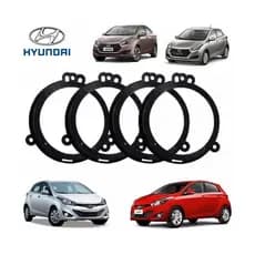 Kit 4 Aro Moldura Suporte Alto falante Som Automotivo Carro Creta/Etios /Corola/Hb20 Sedan/Logan Hatch/Grand Siena/Mobi