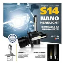 Kit Lâmpadas Automotivo Super Led Para Carro Modelo H8 H9 H11 H16 (19w)Shocklight S14 O Par