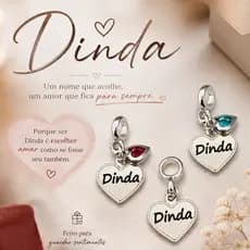 Berloque Dinda de Menino ou de Menina Madrinha Família