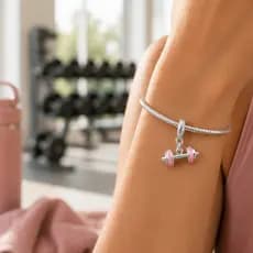 Berloque Halter Rosa Academia Fitness