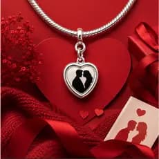 Berloque Casal Apaixonado coração amor namorados love Pingente