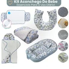 Kit Ninho redutor Almofada Amamentação Trocador Portatil Toalha Coberdrom de bebê Menino Menina