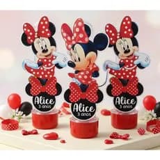 Tubete Minnie Vermelha / Tubete Minnie Rosa