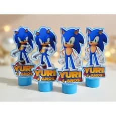 Tubete Personalizado Sonic | Tubete Sonic | Lembrancinha Sonic | Sonic