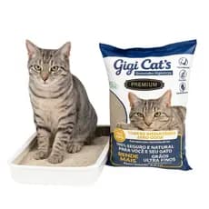 Areia De Gato 4 Kg a 20 Kg Sanitária Antiodor Higiênica Para Gatos Bentonita Gigi Cat's