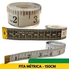 Fita Métrica 150cm Costura Corporal Medidas + Pote Acrílico Fibra de Vidro