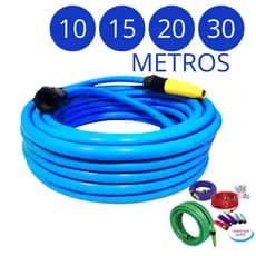 Mangueira De Jardim 5/10/15/20/30 Metros Dupla Camada Pvc Flexível Resistente Pronta Para Uso