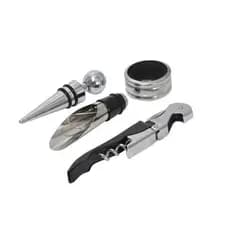 Kit Abridor De Vinho 4pçs Metal - 1885 Onyx