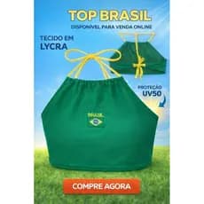 Top Frente Única Brasil - Cropped Lycra Premium Confortavel Resistente a CLORO e Proteção UV