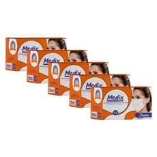 Máscara Tripla Medix Descartável Branca Contem Filtro -Kit 6 Caixas Com 50 Unidades