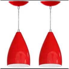 Pendentes de teto Kit de 2 vegas vermelho/branco casa e decoração lindo