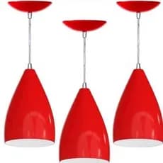 Luminaria de teto pendentes Kit de 3 vegas vermelho/branco casa e decoração lindo