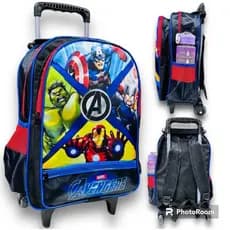 Mochila Escolar Infantil Grande Com Rodinha Vingadores