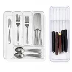 Kit Porta Talheres Gaveta com Porta Facas Acrilico Completo