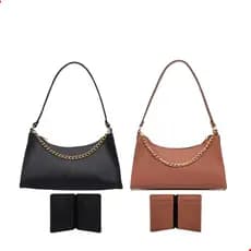KIT 2 BOLSAS BAGUETE FEMININA + 2 CARTEIRAS PARA CARTÃO DE OMBRO E DE MÃO