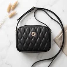 Bolsa Feminina Transversal de Lado de Ombro Bordada Matelassê
