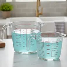 Jarra Medidora 500 ML ou 1000 ML 1 Litro Kit Medição Pode Ir no Microondas Bico Dosador Para Cozinha