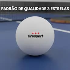 Kit 3 ou 6 ou 30 Bolinha 3 Estrelas Bola Ping Pong 40mm ABS Branca Tênis de Mesa Pacote Profissional