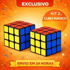 Kit 2 Cubo Mágico 3x3x3 Jogo Educativo Raciocínio Lógico Presente Semi Profissional Treino Cube