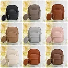Kit Bolsa Bag Feminina Raphaella + Porta Moeda Alça Estampada Colorida Transversal Ombro Moda