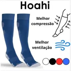 Meião Hoahi Meia de futebol Esportiva veste 39 ao 43 Cano Longo Atoalhado Esportivo