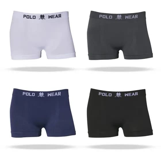 Kit 4 Cuecas Polo Wear Original Premium Boxer Microfibra confortável