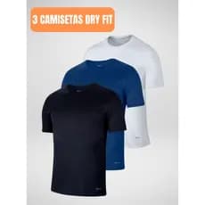 KIT 3 Camisetas Dry fit Academia Casual Treino Musculação Esportes Exercícios Corrida