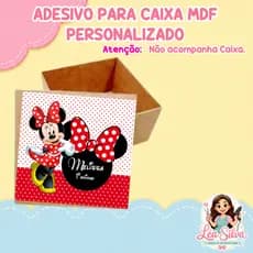 Adesivo Personalizado para caixa 10 cm -  ideal para caixa de MDF para 10 cm x 10 cm - Personalizados para sua festa