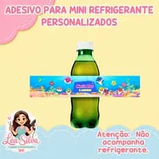 Rótulo Adesivo Garrafinhas Mini Refrigerante Personalizadas - Tamanho 18cm x 3,5 cm