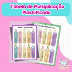 Personalizado - TABELA DE MULTIPLICAÇÃO PLASTIFICADO EM COLORIDO