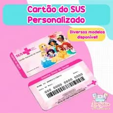 CARTÃO DO SUS PERSONALIZADO COM O TEMA DESEJADO