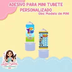 Rótulo Adesivo para mini Tubetes Personalizado 8 cm - Ideal para a sua festa ou evento!